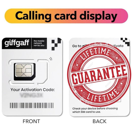 UK GiffGaff Sim card for TikTok And Other Apps