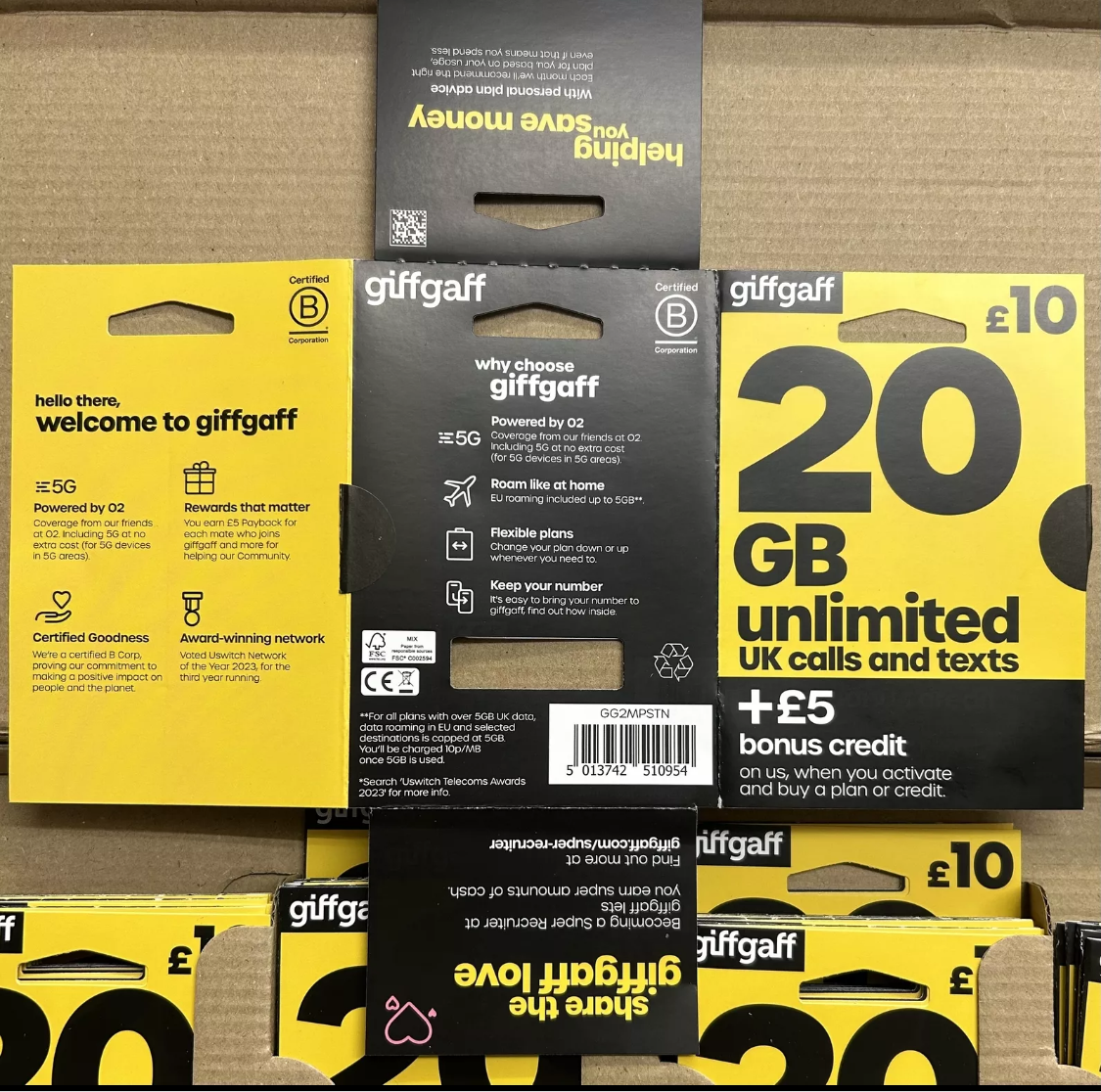 UK GiffGaff Sim card for TikTok And Other Apps