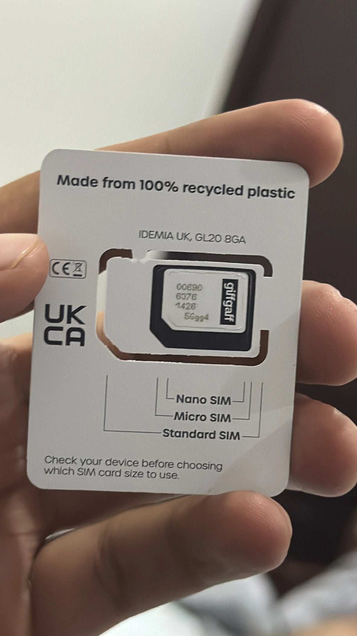 UK GiffGaff Sim card for TikTok And Other Apps